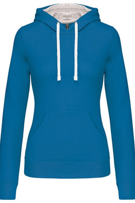 Kariban K465 - Ladies’ contrast hooded sweatshirt