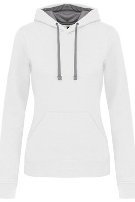 Kariban K465 - Damen Sweatshirt mit Kapuze in Kontrastfarbe