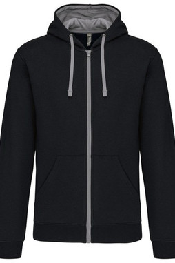 Kariban K466 - Contrast hooded full zip sweatshirt
