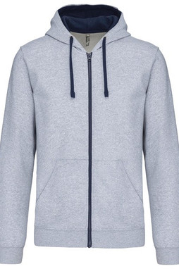 Kariban K466 - Contrast hooded full zip sweatshirt