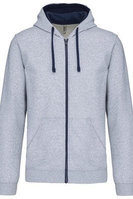 Kariban K466 - Sweat-shirt zippé capuche contrastée