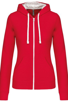 Kariban K467 - Sweat-shirt zippé capuche contrastée femme
