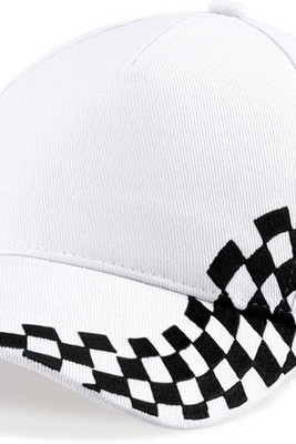 Beechfield B159 - Premium Cotton Racing Cap with Chequer Design