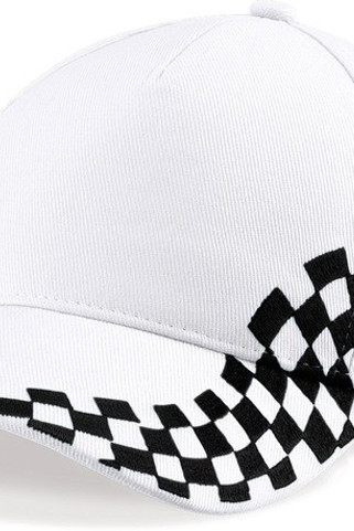 Beechfield B159 - Premium Cotton Racing Cap with Chequer Design