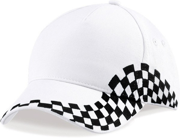 Beechfield B159 - Premium Cotton Racing Cap with Chequer Design