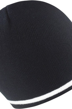 Result R368X - Bonnet Tricoté en Acrylique à Rayures Élégantes