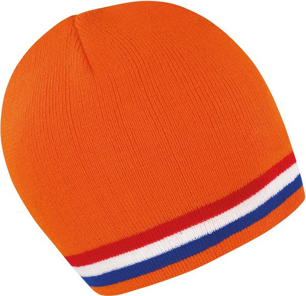 Result R368X - Cozy Stripe Knit Acrylic Beanie Hat