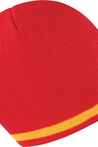 Result R368X - Cozy Stripe Knit Acrylic Beanie Hat