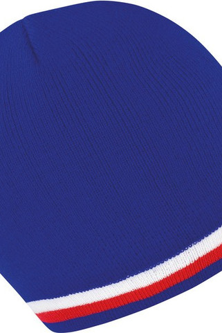 Result R368X - Bonnet Tricoté en Acrylique à Rayures Élégantes