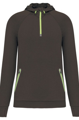 Proact PA360 - Kapuzen-Sweatshirt 1/4 Sport-Reißverschluss
