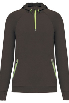 Proact PA360 - Kapuzen-Sweatshirt 1/4 Sport-Reißverschluss