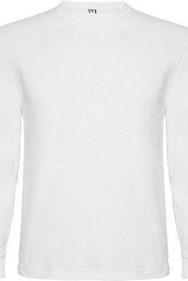 Roly CA1204 - POINTER  Long-sleeve t-shirt in tubular fabric with 4-layer crew neck and 1x1 ribbed cuffs