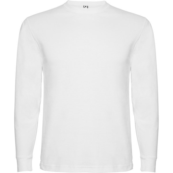 Roly CA1204 - POINTER  Long-sleeve t-shirt in tubular fabric with 4-layer crew neck and 1x1 ribbed cuffs