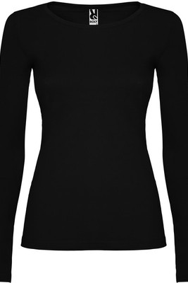 Roly CA1218 - Elegant Cotton Long-Sleeve Women's Tee with Trimmed Neck
