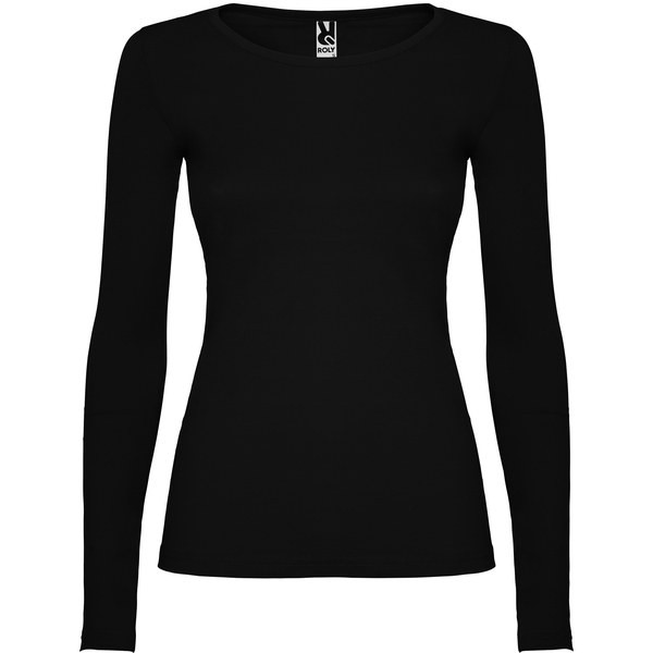 Roly CA1218 - Elegant Cotton Long-Sleeve Women's Tee with Trimmed Neck
