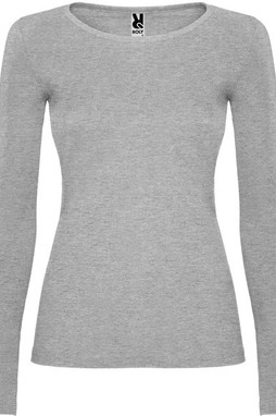 Roly CA1218 - Elegant Cotton Long-Sleeve Womens Tee with Trimmed Neck
