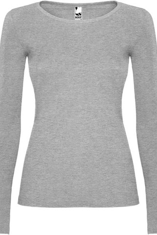 Roly CA1218 - Elegant Cotton Long-Sleeve Womens Tee with Trimmed Neck
