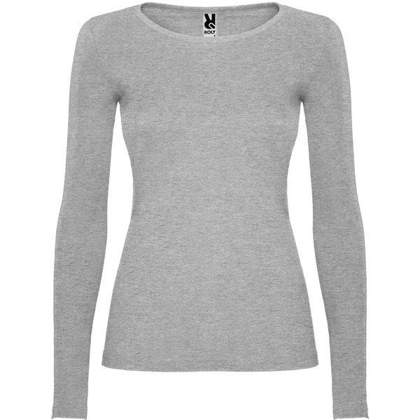 Roly CA1218 - Elegant Cotton Long-Sleeve Women's Tee with Trimmed Neck