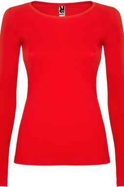 Roly CA1218 - Elegant Cotton Long-Sleeve Womens Tee with Trimmed Neck