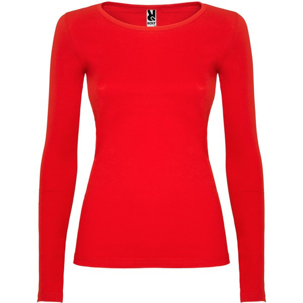 Roly CA1218 - Elegant Cotton Long-Sleeve Women's Tee with Trimmed Neck