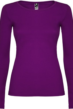 Roly CA1218 - Elegant Cotton Long-Sleeve Womens Tee with Trimmed Neck