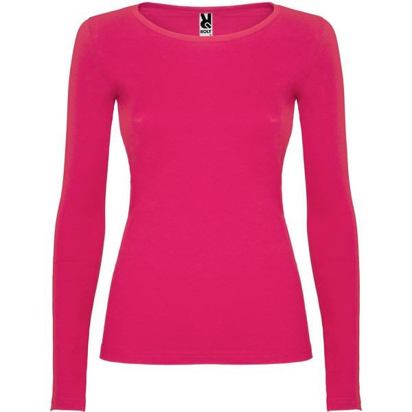 Roly CA1218 - Elegant Cotton Long-Sleeve Women's Tee with Trimmed Neck