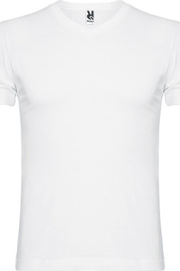 Roly CA6503 - SAMOYEDO Tubular short-sleeve t-shirt with 2-layer v-neck