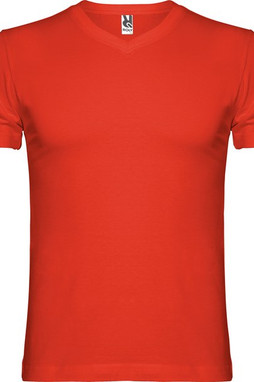 Roly CA6503 - SAMOYEDO Tubular short-sleeve t-shirt with 2-layer v-neck