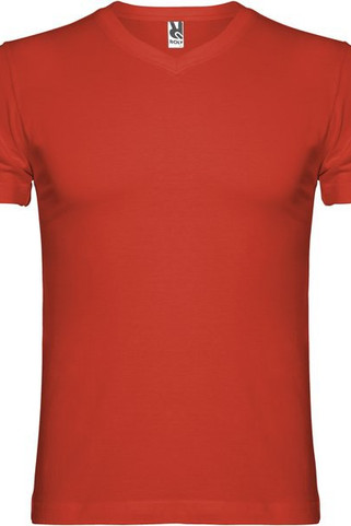 Roly CA6503 - SAMOYEDO Tubular short-sleeve t-shirt with 2-layer v-neck