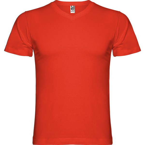 Roly CA6503 - SAMOYEDO Tubular short-sleeve t-shirt with 2-layer v-neck