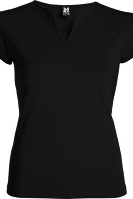 Roly CA6532 - BELICE Fitted t-shirt with crew neck and v-opening on front
