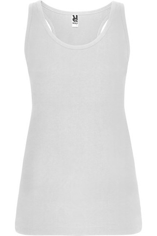 Roly CA6535 - BRENDA Slim-fit tank top with ribbed armholes and loose and rolled ribbed collar