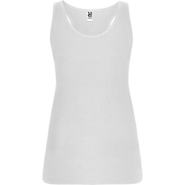 Roly CA6535 - BRENDA Slim-fit tank top with ribbed armholes and loose and rolled ribbed collar