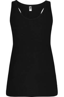 Roly CA6535 - BRENDA Slim-fit tank top with ribbed armholes and loose and rolled ribbed collar