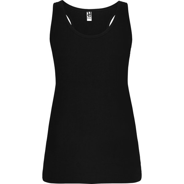 Roly CA6535 - BRENDA Slim-fit tank top with ribbed armholes and loose and rolled ribbed collar