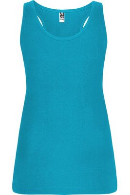 Roly CA6535 - BRENDA Slim-fit tank top with ribbed armholes and loose and rolled ribbed collar