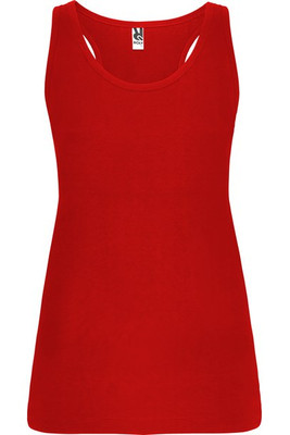 Roly CA6535 - BRENDA Slim-fit tank top with ribbed armholes and loose and rolled ribbed collar