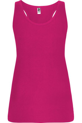 Roly CA6535 - BRENDA Slim-fit tank top with ribbed armholes and loose and rolled ribbed collar