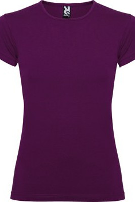 Roly CA6597 - BALI Damen T-Shirt mit eingefasstem Rundhalsausschnitt in feinem Rippstrick