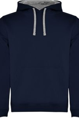 Roly SU1067 - URBAN Sweatshirt met capuchon in twee kleuren en twee weefsels