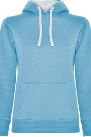 Roly SU1068 - URBAN WOMAN Fitted-cut sweatshirt with two-colour hood in double fabric