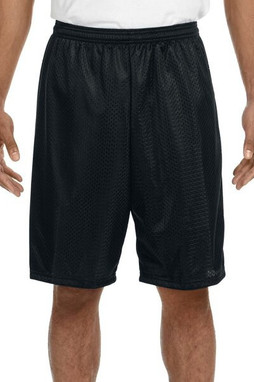 A4 N5296 - Lined 9" Inseam Tricot Mesh Shorts