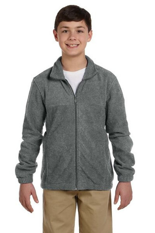 Harriton M990Y - Youth 8 oz. Full-Zip Fleece