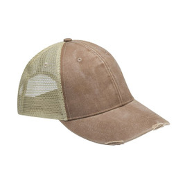 Adams OL102 - Gorra de camionero apenada teñida con pigmento de 6 paneles