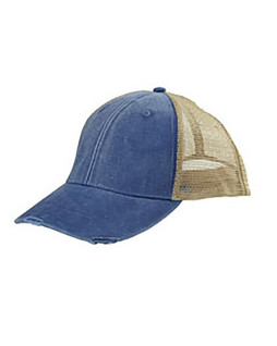 Adams OL102 - Gorra de camionero apenada teñida con pigmento de 6 paneles