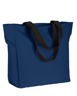 BAGedge BE080 - Durable Polyester Tote with Zipper and Pockets