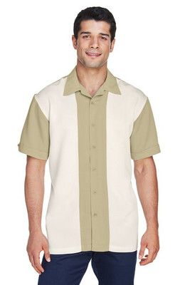 Harriton M575 - Men's Two-Tone Bahama Cord Camp Shirt