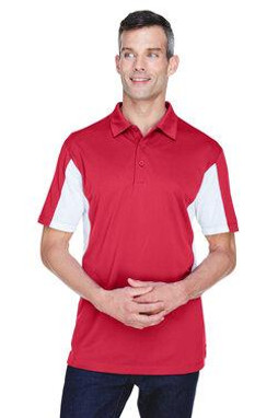 Harriton M355 - Mens Side Blocked Micro-Piqué Polo