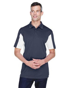 Harriton M355 - Men's Side Blocked Micro-Piqué Polo