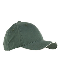 Big Accessories BX004 - 6-Panel Twill Sandwich Baseball Cap
